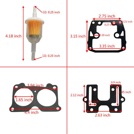 iFJF 18-7046 New Carburetor Repair Kit for 439076 Johnson Evinrude Twin V4 85 90 100 115 125 140HP V6 Crossflow