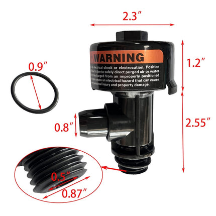 iFJF 98209800 Manual Release Valve Assembly with Pressure Gauge Filter Air Safety Valve Component Compatible with Swimming Pool and Spa Filters Replaces 98209803 190058
