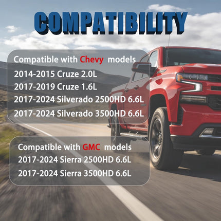Compatible vehicle fitment — Chevy Silverado & GMC Sierra Duramax L5P