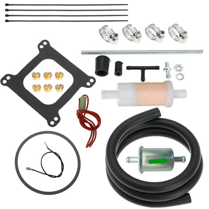 iFJF 1410 4 Barrel Performer Series Marine Replacement for 750 CFM Square Bore Air Valve Secondary Electric Choke New Carburetor (Golden)