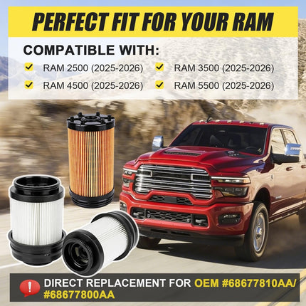 Dodge RAM 6.7L Cummins Filter Maintenance Kit 2025-2026