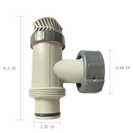 iFJF 6 PCS 1.25" to 1.5" Pool Type B Hose Adapter & Plunger Valve & Pipe Holder Replacement for Intex