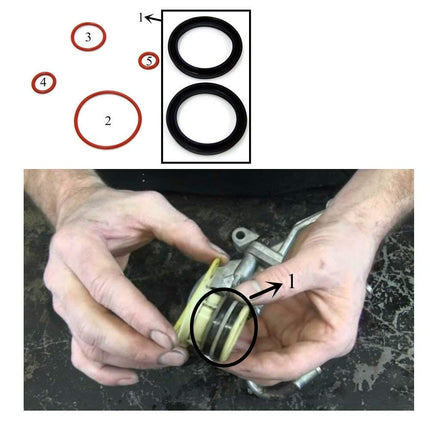 iFJF Fuel Filter Primer Seal Rebuild Kit for 2001-2013 GM Duramax Fuel Filter Housing with 4 Viton O-Rings and 2 Buna Nitrile Plunger Cups