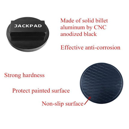 iFJF Jack Pad Adapter Anodized Black for BMW E90 E91 E92 E93 E38 E39 E60 E61 E63 E64 E65 E66 E70 E71 E89 x5 x6 x3 1m m3 m5 m6 f01 f02 f30 f10(4 pcs)