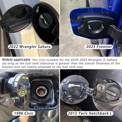 iFJF Gas Cap Holder Compatible for Wrangler JL Sahara 2018-2023 Fuel Tank Cap Holder