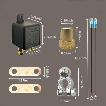 250A Bluetooth Kill Switch — 12V Remote Battery Disconnect for Car Truck RV UTV