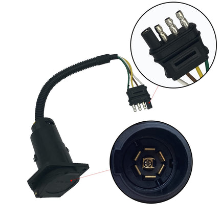 iFJF 4 Way & 7 Way Converter Power Plug Adapter Replacement for RV Trailer Connector Plug