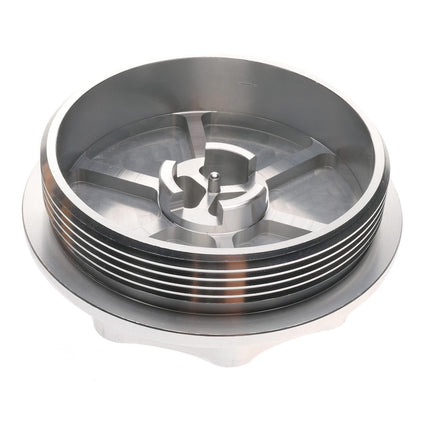 iFJF F81Z9G270BA Fuel Filter Cap Replacement for Powerstroke 7.3L V8 1999-2003 F250 F350 F450 F550 Super Duty 2000-2003 Excursion Billet Aluminum 1831193C91 RK31449 904-203 Silver 2Pcs