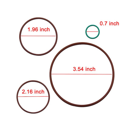 2.0T Vacuum Pump Rebuild Gasket Seal Kit O-Ring for 2005-2008.5 VW Jetta GTI GLI A3 A4 S3 Passat Golf R MKv, B6, 8P, B7 Gasket No Leaks
