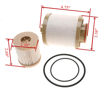 iFJF FD4616 Fuel Filter Lower Lifter Pump Filter and Upper Fuel Bowl Filter Replacement for 6.0L V8 Super Duty F250 F350 F450 F550 2003-2007 Excursion 2003-2005 Replaces 3C3Z9N184CB(Set of 6)