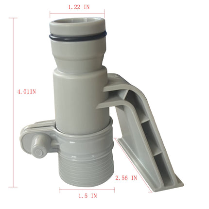 iFJF 6 PCS 1.25" to 1.5" Pool Type B Hose Adapter & Plunger Valve & Pipe Holder Replacement for Intex