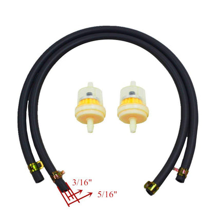 iFJF 1/4" 691035 Fuel Filter and 3/16" Inner Diameter 395051R Fuel Line Hose and 791850 Clamps for ATV Motorcycle Lawn Mower (small displacement)