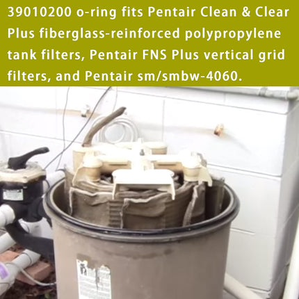 iFJF 39010200 Tank Clamp O-Ring Replacement Pool and Spa D. E. Filter, Fits Clean & Clear Plus Fiberglass Reinforced Polypropylene Tank Filters