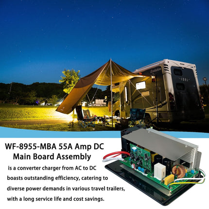 WFCO WF-8955 MBA RV Converter Main Board 55 Amp - Direct Replacement