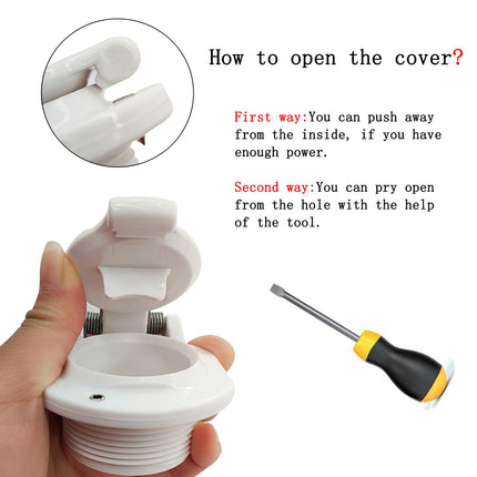 iFJF W400BWHP GW9530 Free Rotating Vacuum Vac Lock Replacement for Suction Pool Cleaners Safety Wall Accessories W400BLGP W400BBKP K12500（White）