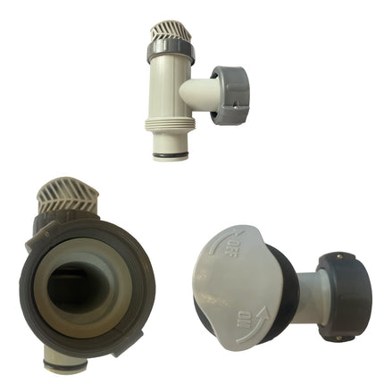 iFJF 6 PCS 1.25" to 1.5" Pool Type B Hose Adapter & Plunger Valve & Pipe Holder Replacement for Intex