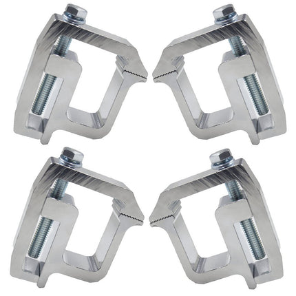 iFJF Mounting Clamps Truck Caps Camper Shell Powder-Coated for Chevy Silverado Sierra 1500 2500 3500, Dakota Ram 1500 2500, Tundra Set of 4 (silver)