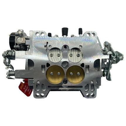 iFJF 1906 4 Barrel Carburetor for AVS2 Series 650CFM Carburetor Annular Booster Satin Finish Square Bore (Electric Choke)