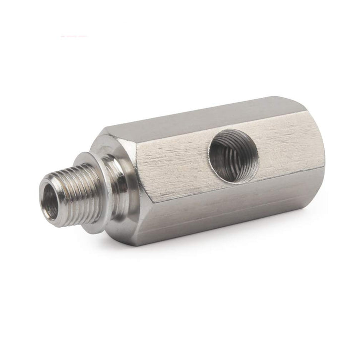 1/8 BSPT Oil Pressure Sensor Tee Adapter – NPT Threaded Turbo Feed Line Gauge Port – By Jiangyo68