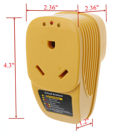 iFJF RV Surge Protector 30 Amp Male to 30 Amp Female Connection with LED Indicator Light Circuit Analyzer for RV Camper Trailer