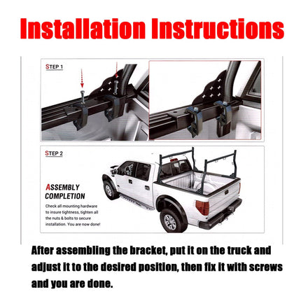 iFJF Pickup Truck Ladder Rack 800Ibs Capacity Truck Stand for Toolbox Luggage Rack Used for Shipping Kayaks Wood Pipes Ladders(Without C-Clamps)