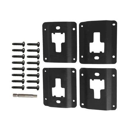 For 2015-2019 Ford F150 F250 F350 Tie Down Brackets Truck Bed Cargo Standard Bed Interface Plate Set 4 With 16 Anti-theft Screws