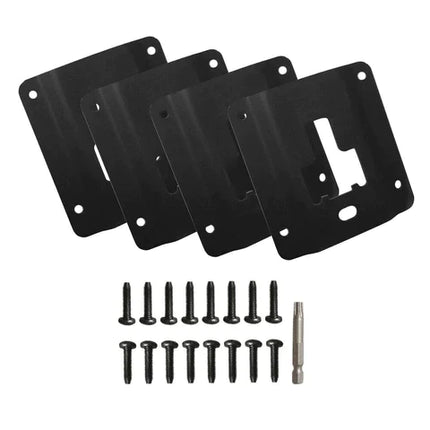 For 2015-2019 Ford F150 F250 F350 Tie Down Brackets Truck Bed Cargo Standard Bed Interface Plate Set 4 With 16 Anti-theft Screws