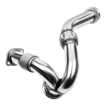 iFJF 2003-2007 6.0L Ford F250 F350 F450 Powerstroke Diesel Heavy Duty Polished Exhaust Up-Pipe Y-Pipe