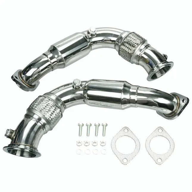 iFJF 2008-2014 BMW X6/X5 550I 650I 750I B7 N63B44 4.4L V8 Twin Turbo Catless Downpipe Exhaust