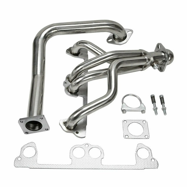 Jeep Wrangler YJ 2.5L L4 4-1 stainless steel exhaust header front view